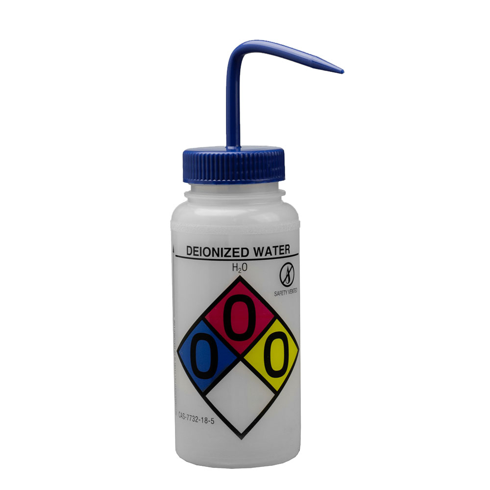 BelArt GHS Labeled SafetyVented Deionized Water Wash Bottle 12416